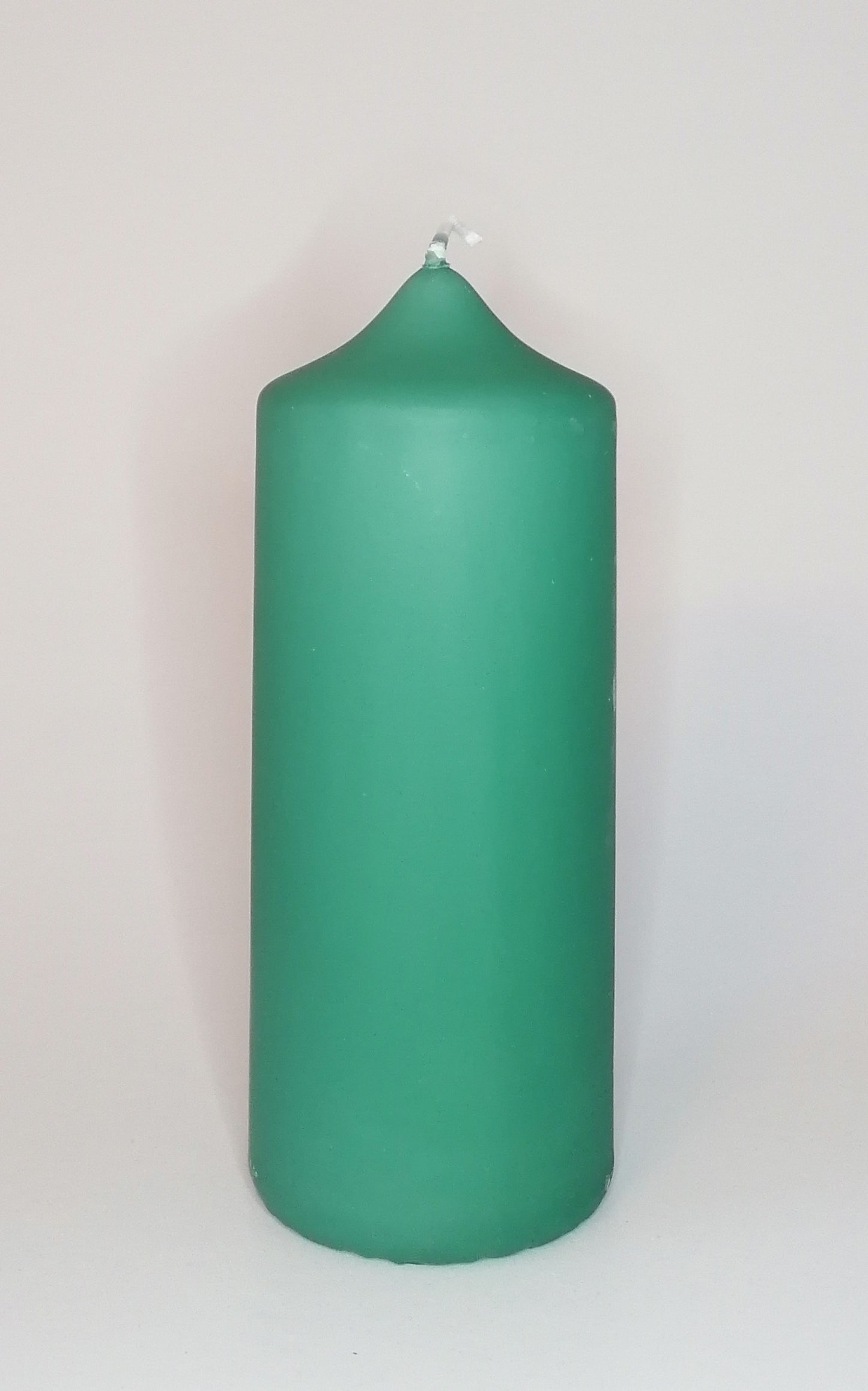 Samt Stumpenkerze gelackt – Efeu (Ø 6 cm x H 15 cm)
